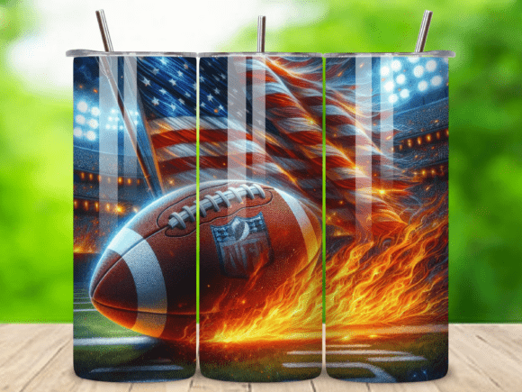 3D American Football Tumbler Wrap V.4: A Must-Have Design for Creative Entrepreneurs