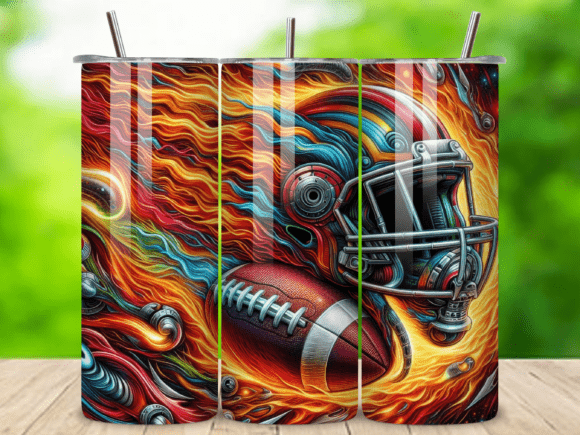 3D American Football Tumbler Wrap V.5: A Creative and Practical Design for Every Fan