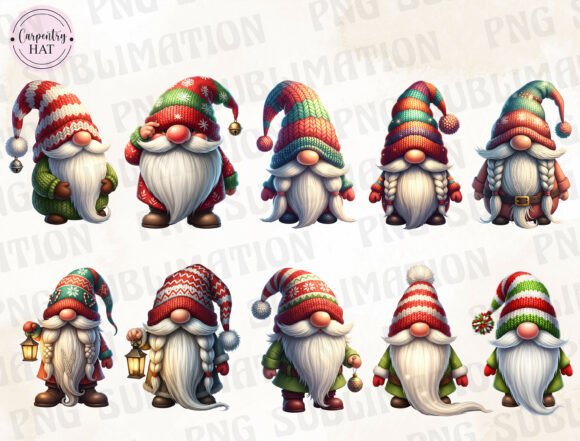 3D Christmas Gnomes Clipart Bundle: A Versatile Resource for Holiday Designers