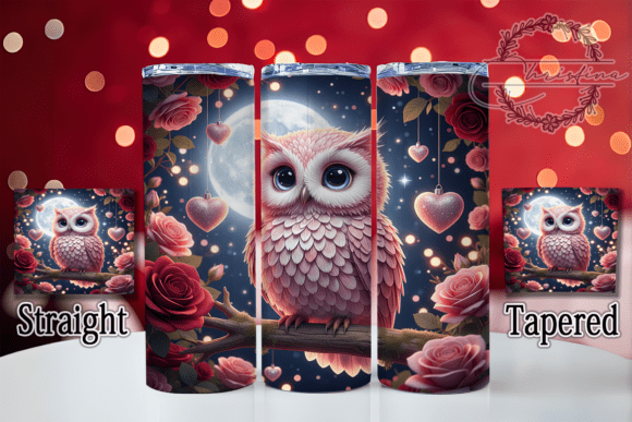 3D Cute Valentine Owl Tumbler: A Stylish and Versatile Design for Your Drinkware Projects