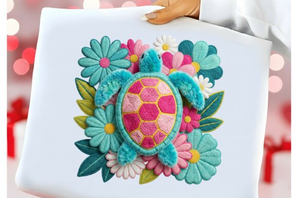 3D Faux Yarn Floral Sea Turtle Png: A Creative Tool for Boho-Inspired Designs