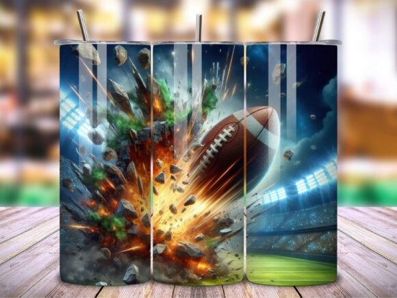 3D Football Neon Sports Tumbler Wrap V.3: A Bright Idea for Every Occasion