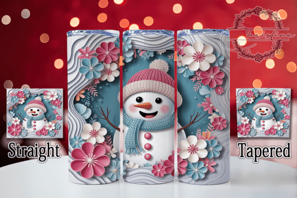 3D Frosty Snowman Christmas Tumbler: A Festive Design for Every Occasion
