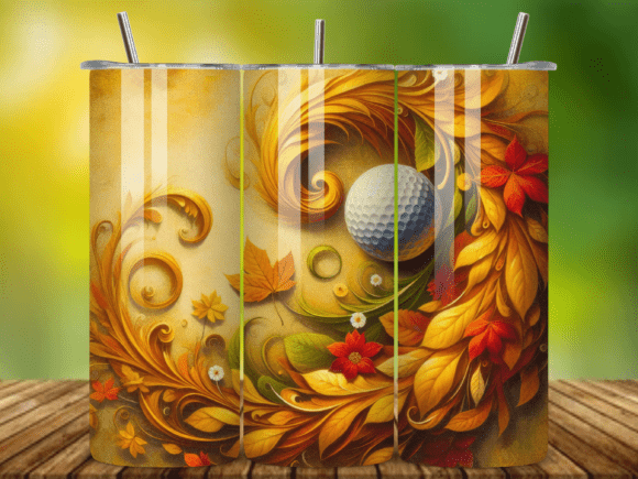 3D Golf Ball 20oz Tumbler Wrap V.16: A Creative and Commercial Game-Changer