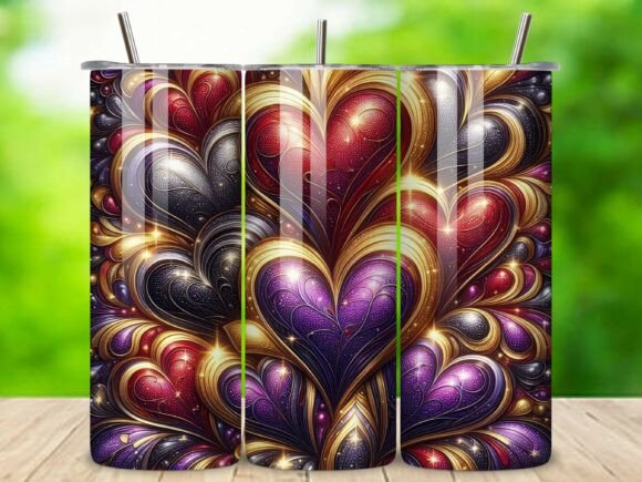 3D Heart Valentine 20oz Tumbler Wrap V.2 – A Perfect Way to Express Love