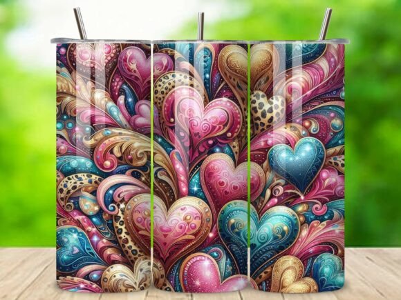 3D Heart Valentine 20oz Tumbler Wrap V.6: A Perfect Blend of Creativity and Functionality