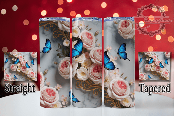 3D Marble Rose Butterfly 20oz Tumbler: A Strategic Design for Creative Projects