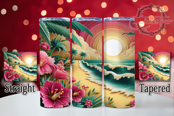 3D Ocean Vibes Beach Tumbler: A Creative Solution for Drinkware Projects