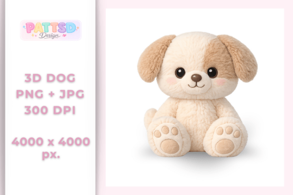 3D Plush Puppy Cute Baby Animal