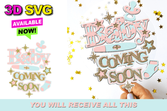 Baby Coming Soon Topper 3D SVG: A Strategic Tool for Creative and Business Use