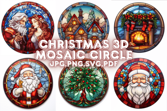 CHRISTMAS 3D MOSAIC CIRCLE: A Unique Holiday Design Element