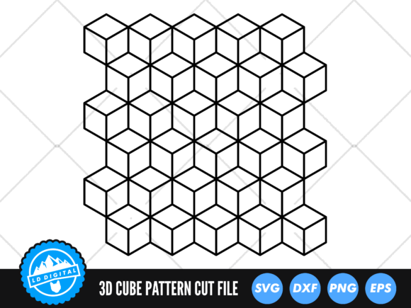 Cube Pattern SVG 3D Cube Pattern: A Versatile Design for Creative Projects